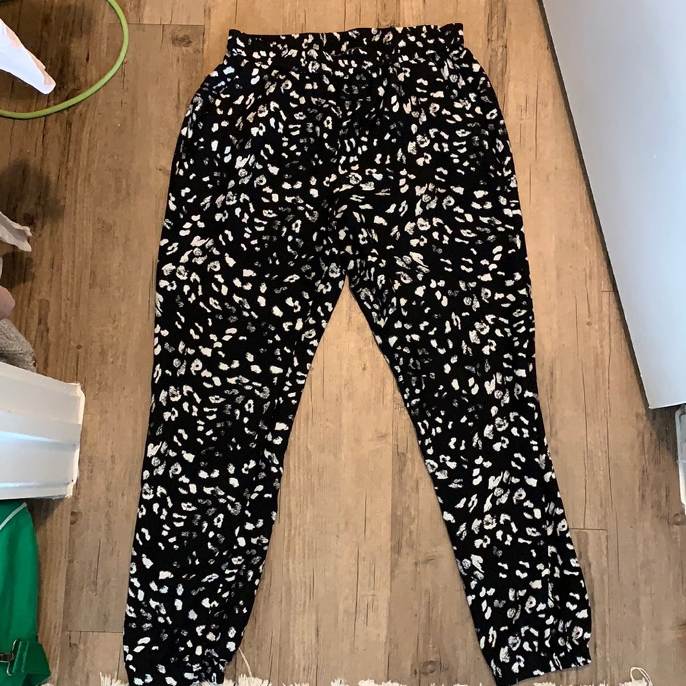 Leopard print dress pants